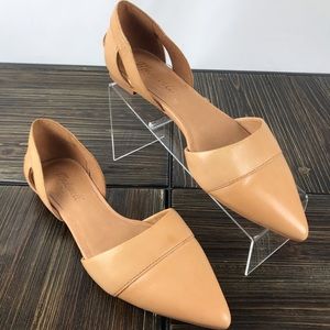 Madewell Tan D'Orsay Pointed Toe Flats Size 6.5